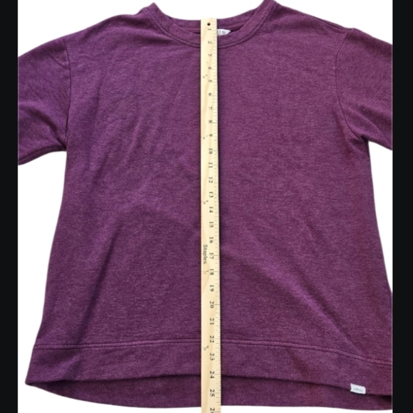 Orvis Women's Burgundy Crew Neck Pullover Soft Modal - Layering Oversized Sz L - Picture 8 of 9